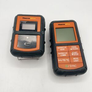 Used Therm Pro Remote Food Thermometer Orange TP-20 Meat Settings! No-Probes!
